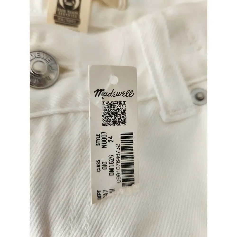 NWT Madewell Superwide-Leg Jeans: Airy Denim Edition White 24